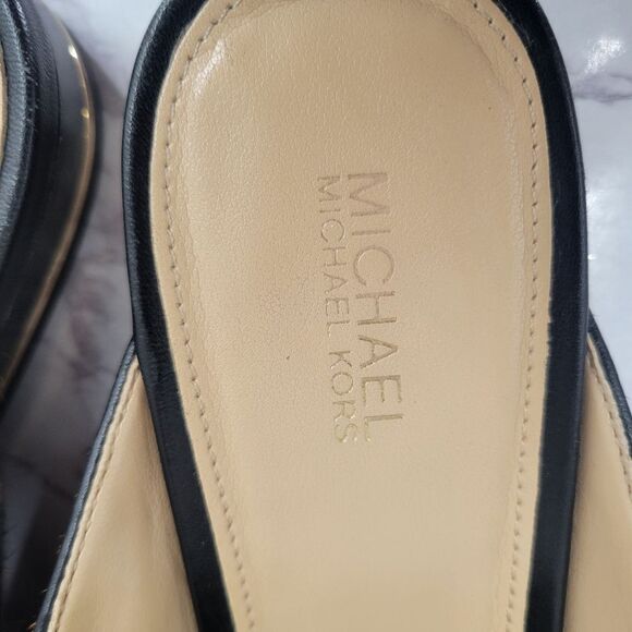 Michael Kors Natasha Leopard Dyed Calf Hair Slide Mule Clog Pony Hair Women's - Picture 10 of 12